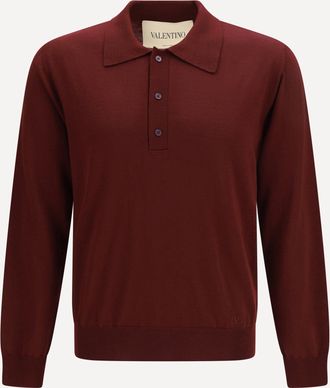 Valentino Polo in lana con ricamo VLogo Man M