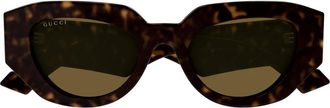 Gucci Zonnebrillen - unisex - Zonnebrillen - Bruin - 51 MM - Accessoires