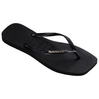 Havaianas Slim Square Logo Metallic Sandalen f&uuml;r Damen | schwarz