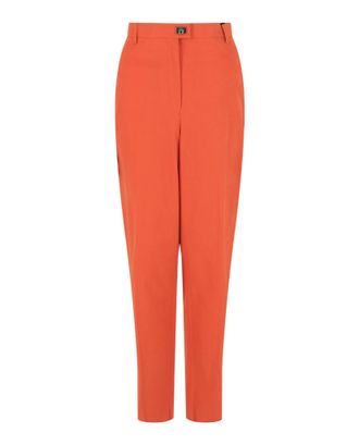 Ferragamo Gancini-Plaque Straight-Leg Trousers
