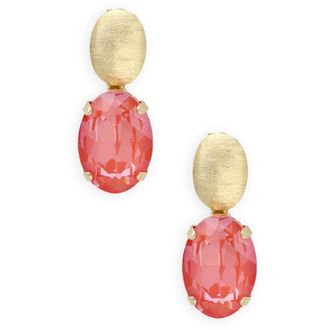 Lott. Gioielli Lott. Gioielli, Accessoires, Dames, Veelkleurig, ONE Size, Ovale Strass Hanger Oorbellen