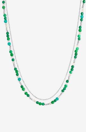 Dower & Hall Evergreen Orissa Necklace in Sterling Silver at Nordstrom, Size 18