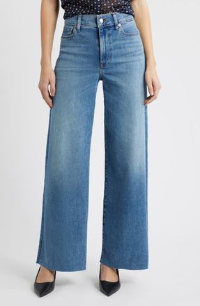 Frame Denim Le Slim Palazzo Raw Hem High Waist Wide Leg Jeans in Clue Raw After at Nordstrom, Size 23