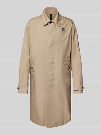 Blauer Parkamantel mit Label-Badge Modell HUDSON in Sand, Gr&ouml;&szlig;e XL