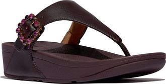 FitFlop Lulu Crystal Buckle Sandal in Plumberry at Nordstrom Rack, Size 10