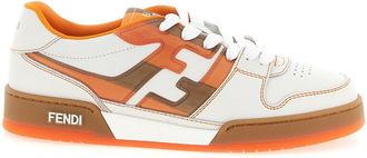 Fendi White Color Block Sneakers
