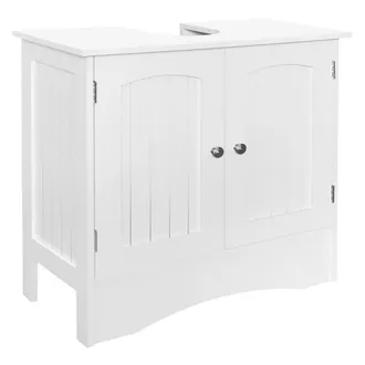 ML Design Armario bajo de lavabo blanco, 60x30x60 cm, aglomerado mdf