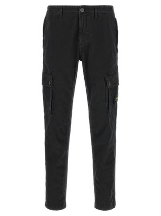 Stone Island Black Slim Cargo Trousers