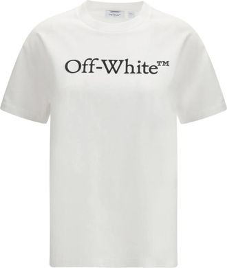 Off-white White Big Logo Bookish Cotton T-Shirt