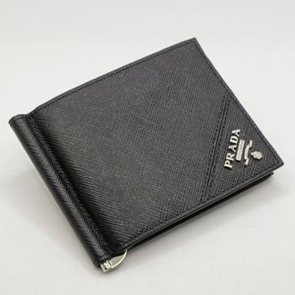 Prada Black Leather Money Clip (Pre-Owned)
