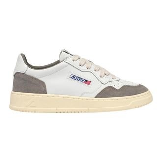 Autry Medalist Low Soft Leather/Suede - Heren - Schoenen - Wit - Maat: 45 EU Leer
