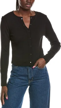 Michael Stars Trixie Crewneck Snap Cardigan