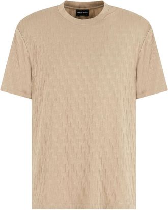 Giorgio Armani T-shirt con motivo jacquard - Toni neutri