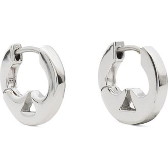 Kate Spade New York everyday spade cutout huggie hoop earrings in Silver at Nordstrom