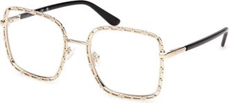 Guess Square Metal Optical Frame - unisex - Brillen - Geel - 54 MM - Accessoires
