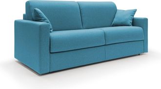 Divani.Store Chris Sof&aacute; Cama Convertible En Tejido Impermeable 166 Cm (mat. 120x197) Azul Claro