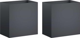 vidaXL Macetero De Jard&iacute;n 2 Uds. Gris Antracita 50 X 30 X 40 Cm Vidaxl