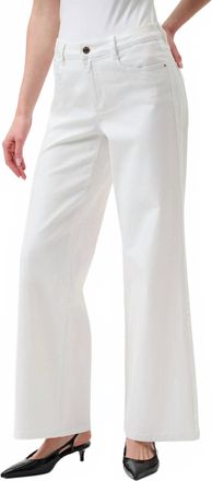 Joseph Ribkoff Goldie Classic Wide Leg Stretch Jeans In White