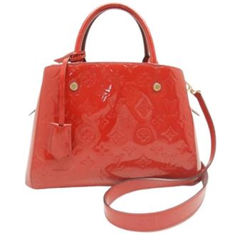 Louis Vuitton Pre-owned Handbags, female, Red, Size: ONE SIZE Pre-owned Montaigne BB Handbag