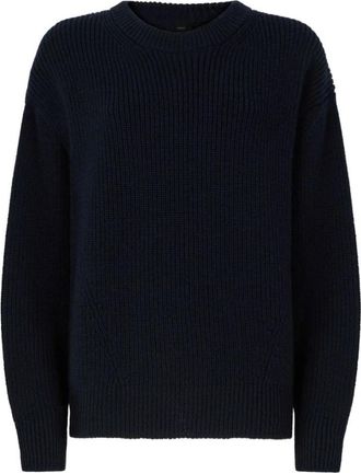 Pinko Gracidio Ronde Hals Trui - Dames - Ronde hals truien - Blauw - M - Wol - Truien & Vesten