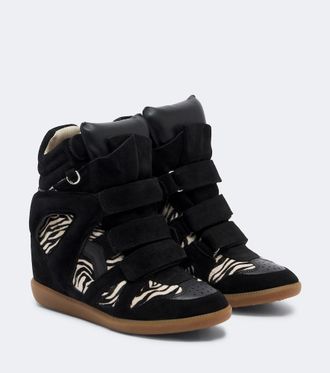 Isabel Marant Zapatillas con cu&ntilde;a Bekett de piel y ante