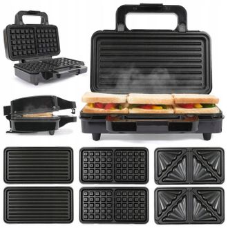 OEM Tostadora De Gofres Lund Negra De 900 W