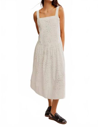 Free People Primavera Eyelet Midi Dress In White