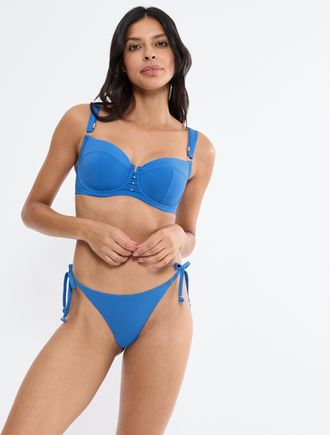 Triumph Bikini-Hose TRIUMPH Palina Love by the Sea Brazilian, Damen, Gr. 36, N-Gr, very blau, Microfaser, Obermaterial: 77% Polyamid, 23% Elasthan, Badehosen 