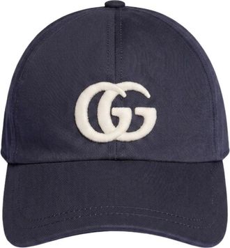 Gucci Accessoires, unisex, Blauw, M, Katoen, Katoenen Baseballpet