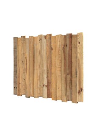 Hannun Cabecero de cama de madera de pino recuperado 180 cm en color marr&oacute;n