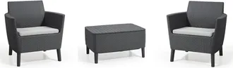 Keter Conjunto Mesa Keter Sill&oacute;n Salemo Grafito
