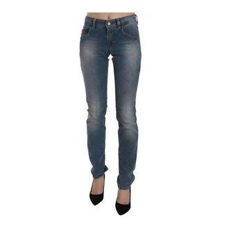 John Galliano Washed Mid Waist Skinny Casual Denim Pants - Dames - Skinny Jeans - Blauw - W26 - Denim - Jeans
