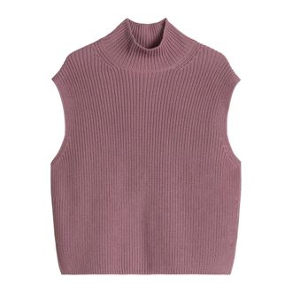 Marc O'Polo Mouwloze Pullover - Dames - Truien - Paars - Maat: L Katoen