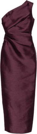 Solace London Bordeaux One-Shoulder Maxi Jurk - Dames - Maxi kleedjes - Paars - 2XS - Kleedjes