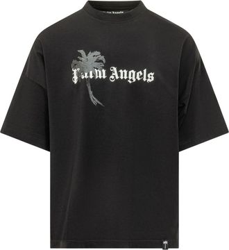 Palm Angels Black Crew Neck T-Shirt