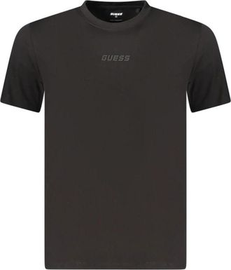 Guess Embossed Logo T-shirt - Heren - T-shirts - Zwart - 2XL - Katoen - Tops