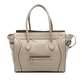 Celine Pre-owned Womens Mini Luggage Leather Tote Bag - Tan - One Size