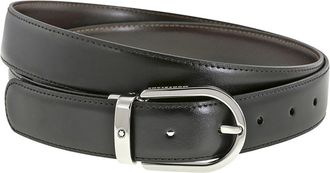Montblanc Reversible Black/Brown Leather Belt 128135