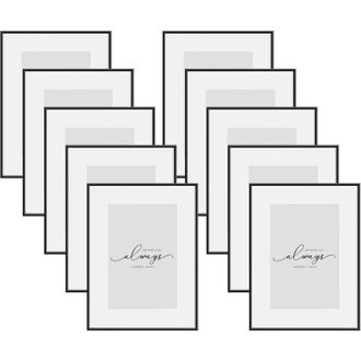 Woltu Marco De Fotos De Pared 10x 21x29,7 Cm, Marco, Frontal De Plexigl&aacute;s Transparente, Para Tarjetas, Negro - Woltu