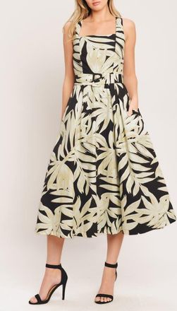 Flying Tomato Print Midi Dress in Black Taupe at Nordstrom, Size Medium