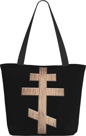 AOOEDM Eastern Orthodox Cross Ladies Shopping Bag 13x11x7in.The Perfect ValentineS Day Gift.It Is The Best ValentineS Day Gift For Mom, Daughter, Wife,Etc