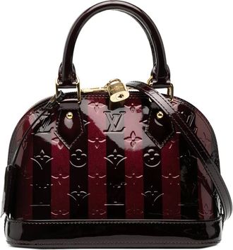 Louis Vuitton Borsa a tracolla Rayures Alma BB in pelle Vernis con monogramma 2011 - Viola