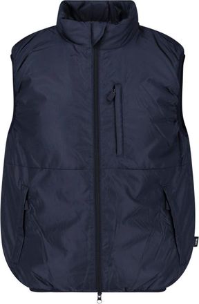 Aspesi Blue Stand-Collar Technical Fabric Vest