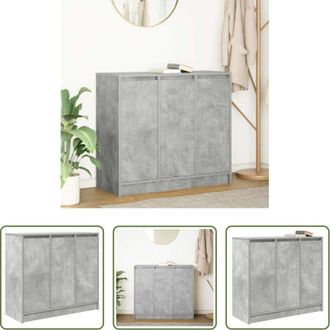 vidaXL vidaXL Credenza grigia - Credenza Grigio Cemento 85x34x76 cm in Legno Multistrato