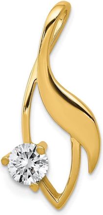 Diamond2Deal 14k Yellow Gold Fancy 5mm Diamond Slide Mtg