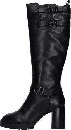 Emanuelle Vee Leren laarzen - Dames - Laarzen met Hak - Zwart - 41 EU - Leer - Schoenen
