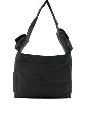 Yohji Yamamoto large Newspaper flap-pocket tote bag - Black