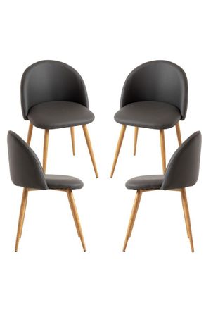 Regalos Miguel Regalos Miguel - Packs Sillas Comedor - Pack 4 Sillas Vint Polipiel - Gris