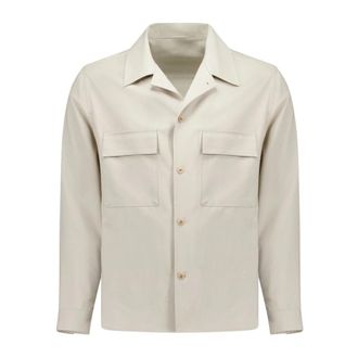 Autore Giacca Cousteau - Heren - Casual Overhemden - Beige - M - Wol - Overhemden