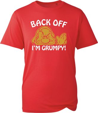 Generic Back Off Im Grumpy T-Shirt, Funny Seven Dwarf Themed Mood Shirt, Gift Unisex Tee Top (Red, 2XL Years)